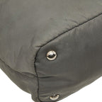 Prada 2-Way Shoulder Bag Gray Nylon Saffiano Leather — view 7