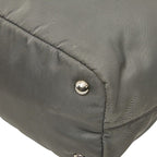 Prada 2-Way Shoulder Bag Gray Nylon Saffiano Leather — view 4