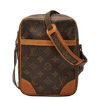 Louis Vuitton Monogram Danube Crossbody Shoulder Bag Brown Leather