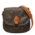 Louis Vuitton Monogram Mini Saint Cloud Shoulder Bag Brown Leather