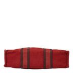 Hermes Fourre Tout PM Handbag Red Canvas — view 3