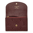 Louis Vuitton Monogram Empreinte Porte-Monnaie Rosalie Coin Case Card Grena — view 7