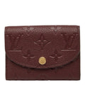 Louis Vuitton Monogram Empreinte Porte-Monnaie Rosalie Coin Case Card Grena