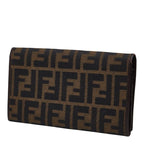 Fendi Zucca Wallet Brown Canvas Leather — view 2