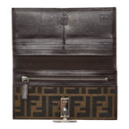 Fendi Zucca Wallet Brown Canvas Leather — view 6