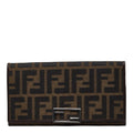 Fendi Zucca Wallet Brown Canvas Leather