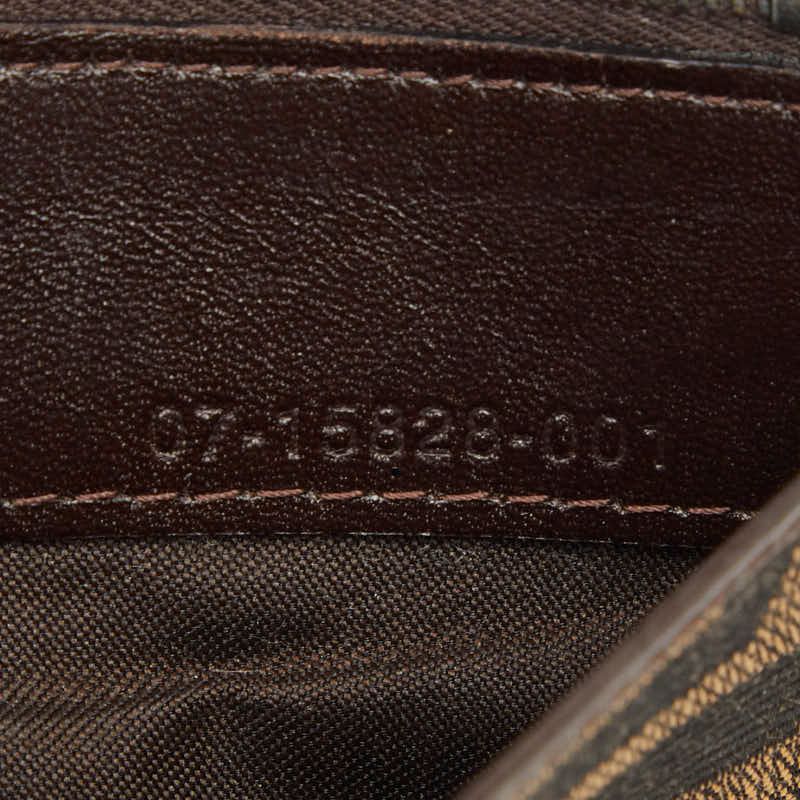 Fendi Zucca Wallet Brown Canvas Leather — view 9