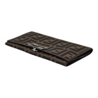 Fendi Zucca Wallet Brown Canvas Leather — view 4