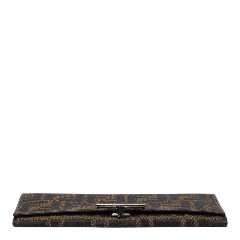 Fendi Zucca Wallet Brown Canvas Leather — view 3