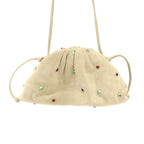 Bottega Veneta the Pouch Suede Leather Crystal Shoulder Beige — view 3