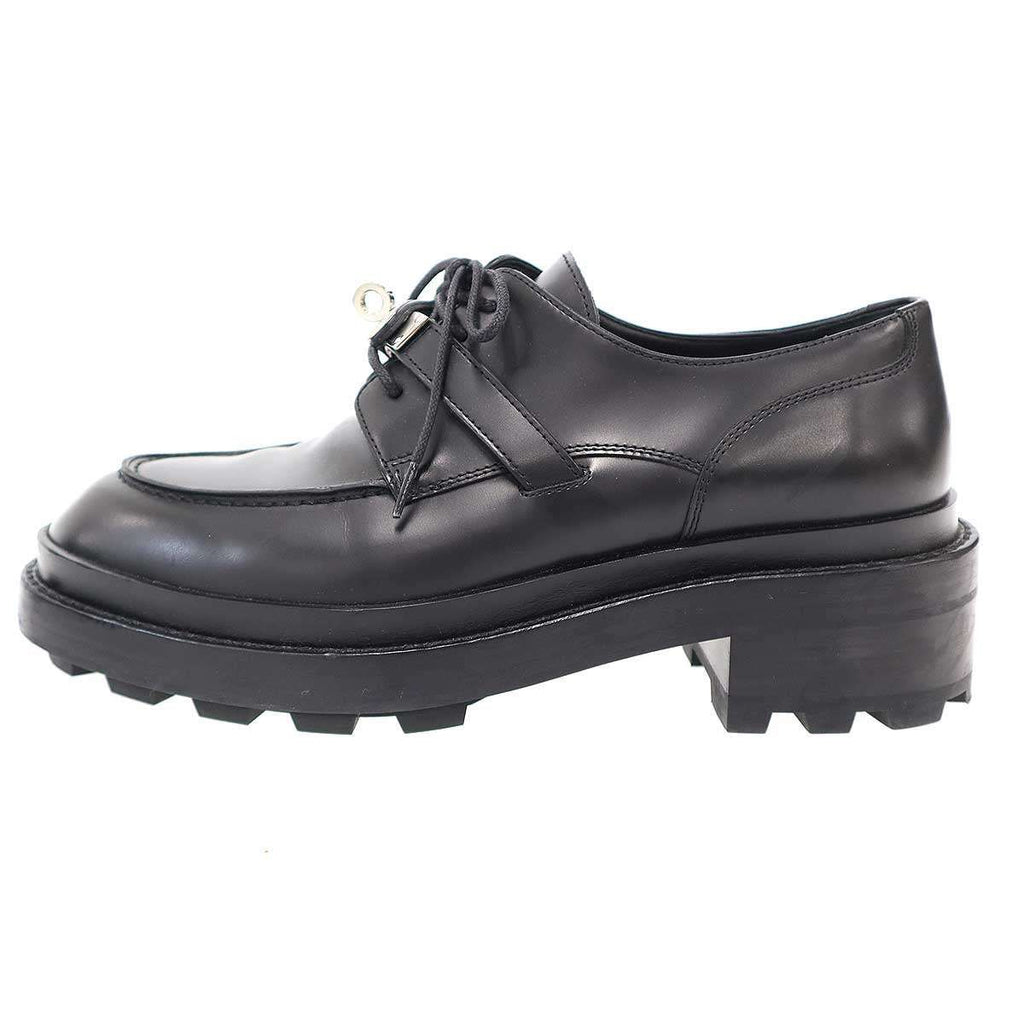 Hermes Kelly Derby Fast Leather Shoes Black — view 2