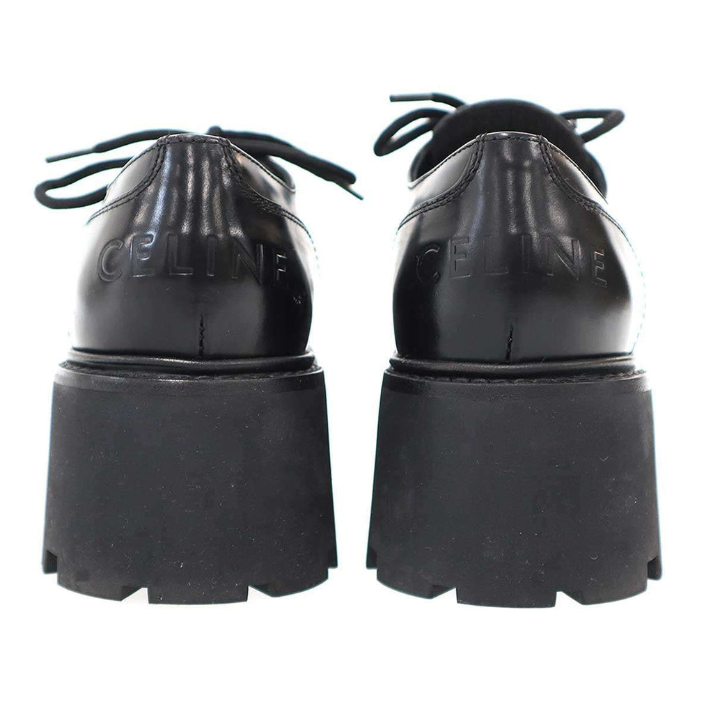 Celine Triomphe Leather Derby Shoes BE Black — view 3
