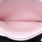 Dior Logo Rhinestone Card Case Pink Heart Quilted Leather Gold — view 7