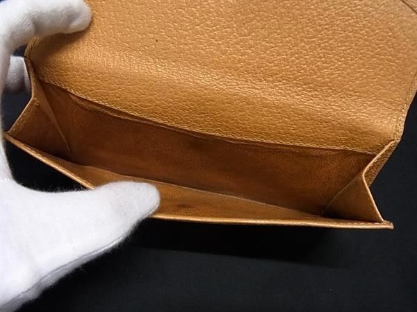 Gucci Wallet 035.0 Brown Gold Leather Bifold — view 5