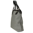 Celine Tote Macadam Canvas Leather Gray Black Vertical — view 2