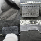 Celine Tote Macadam Canvas Leather Gray Black Vertical — view 8