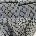 Celine Tote Macadam Canvas Leather Gray Black Vertical — view 6