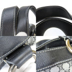 Celine Tote Macadam Canvas Leather Gray Black Vertical — view 7