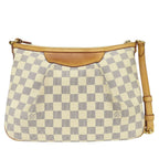 Louis Vuitton Shoulder Bag Syracuse PM Damier Azur Leather White Crossbody — view 3