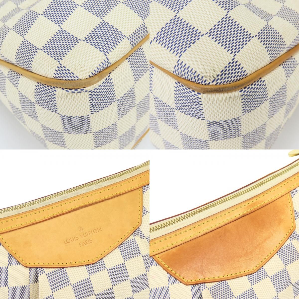 Louis Vuitton Shoulder Bag Syracuse PM Damier Azur Leather White Crossbody — view 5