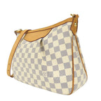 Louis Vuitton Shoulder Bag Syracuse PM Damier Azur Leather White Crossbody — view 2