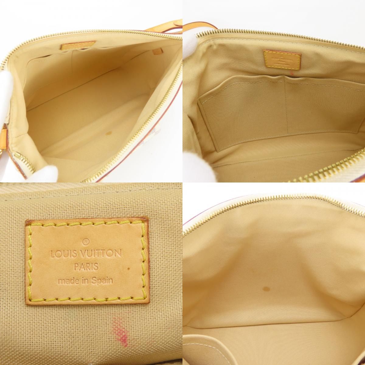 Louis Vuitton Shoulder Bag Syracuse PM Damier Azur Leather White Crossbody — view 8