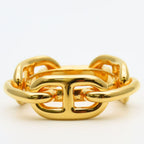 Hermes Scarf Ring Chaine Dangle Metal Gold Plated — view 4