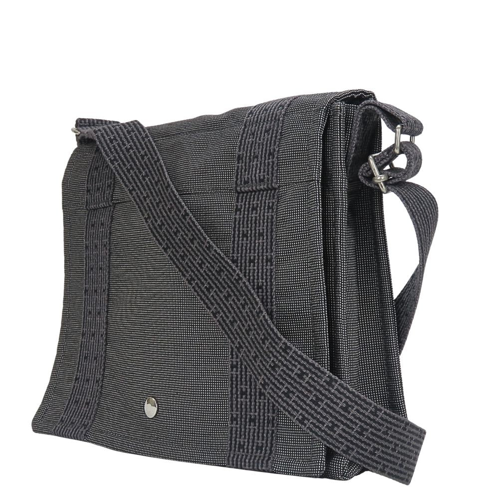 Hermes Shoulder Bag Bazas PM Her Line Cotton Canvas Gray Crossbody Daily — view 2