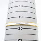 Hermes Bracelet Uni Enamel Metal White Gold Bangle Plated — view 8