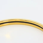 Hermes Bracelet Uni Enamel Metal White Gold Bangle Plated — view 6