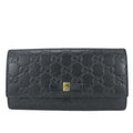 Gucci Wallet Ribbon Marais the Black Gold Guccissima Bifold