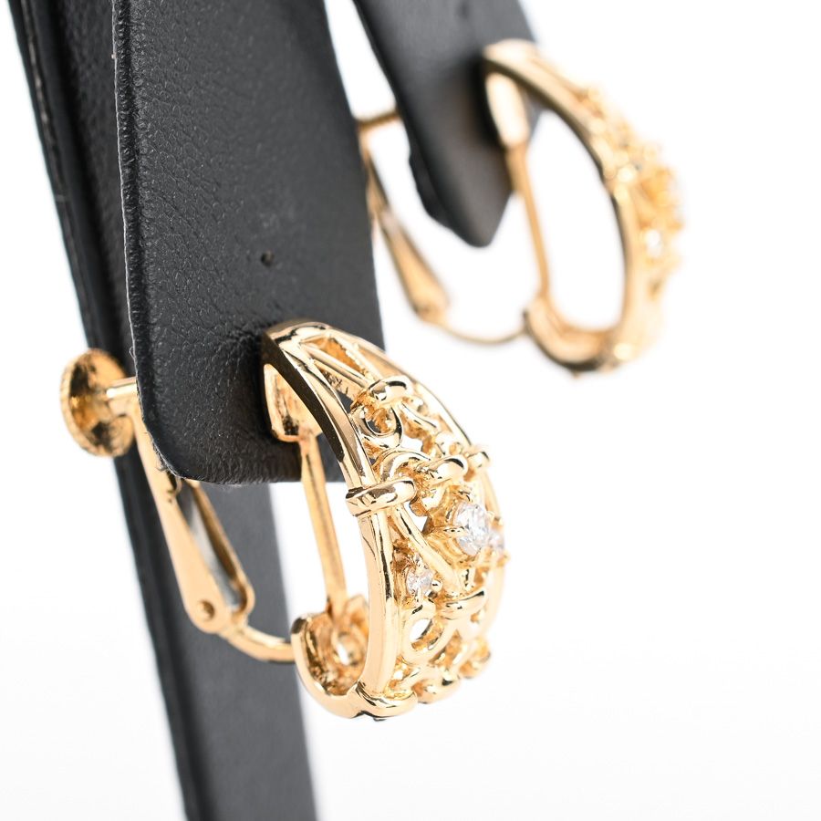 Celine Earrings Diamond Gold — view 2