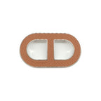 Hermes Chaine D'ancre Epsom Brooch Silver Brown