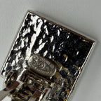 Chanel CC Logo Earrings Silver Vintage — view 4