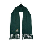 Loewe Suna Fujita Embroidered Scarf Green
