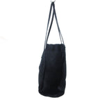 Fendi Vintage Calf Hair Leather Handbag Tote FF Logo Plate Black HW — view 2
