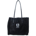 Fendi Vintage Calf Hair Leather Handbag Tote FF Logo Plate Black HW