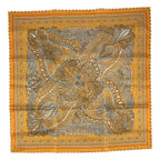 Hermes Jardin Maharani's Garden Carre 55 Scarf Orange