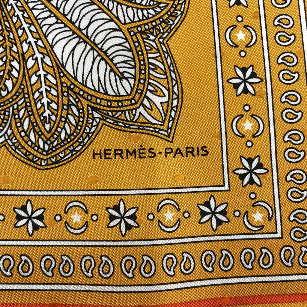 Hermes Jardin Maharani's Garden Carre 55 Scarf Orange — view 3