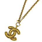 Chanel CC Logo Chain Necklace Long Gold Plated