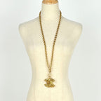Chanel CC Logo Chain Necklace Long Gold Plated — view 7
