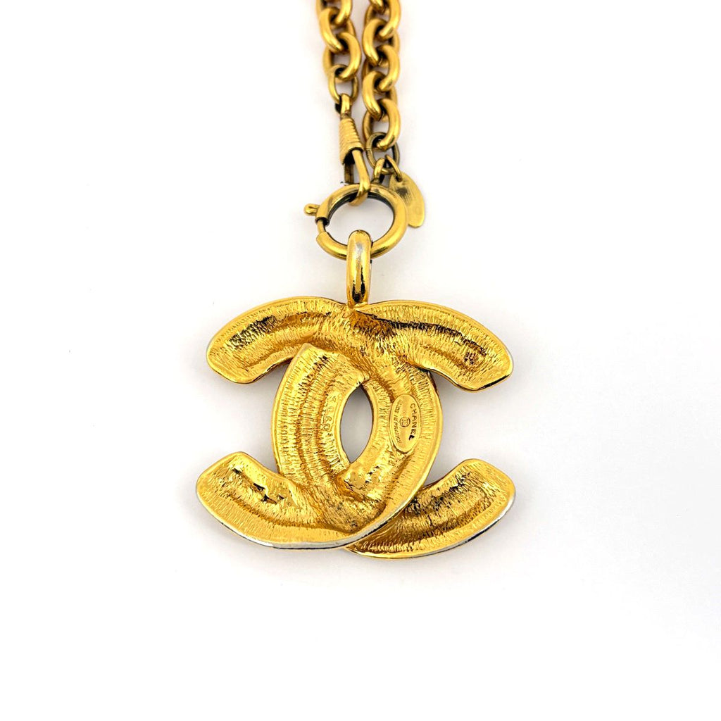 Chanel CC Logo Chain Necklace Long Gold Plated — view 2