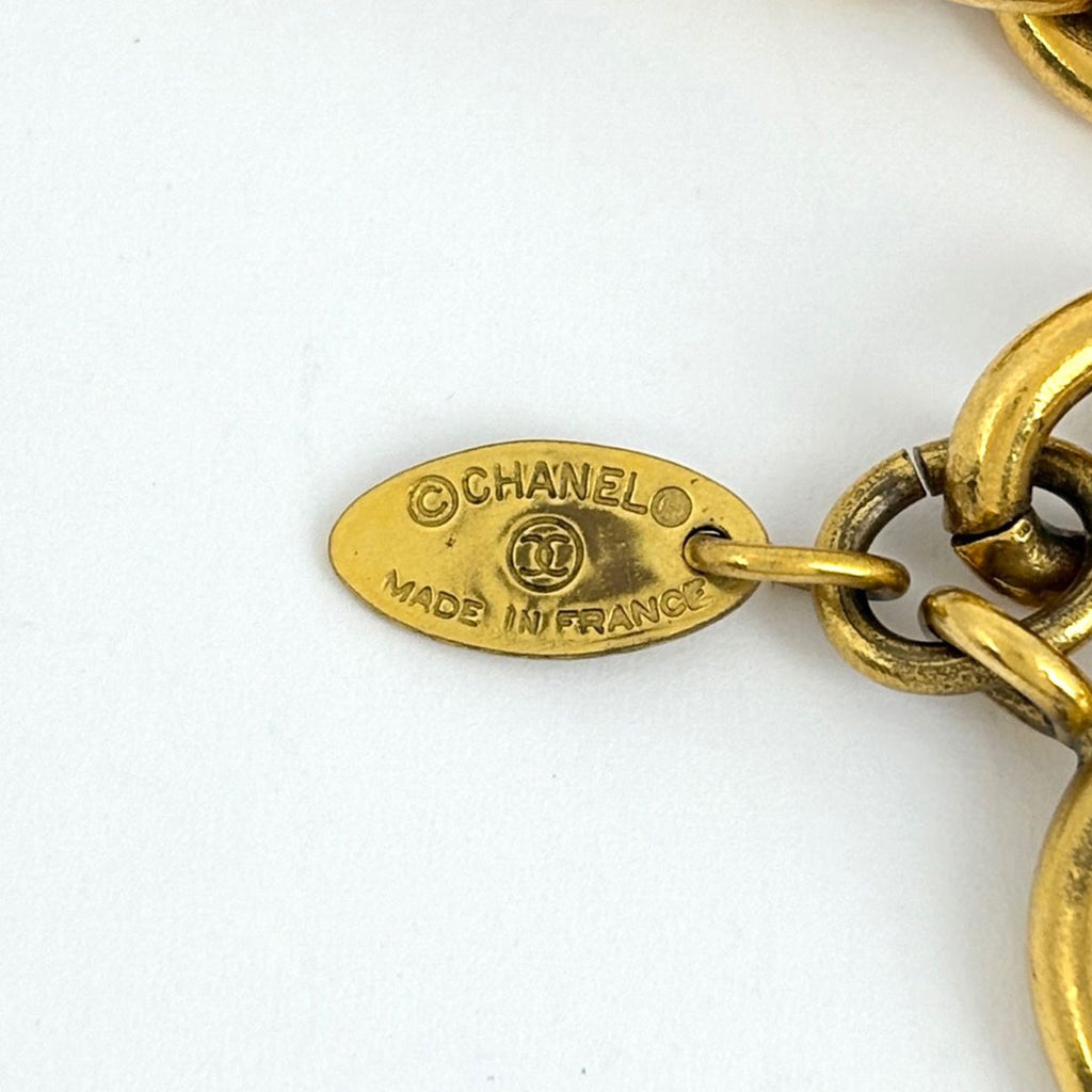 Chanel CC Logo Chain Necklace Long Gold Plated — view 6