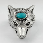 Gucci Anga Forest Wolf Head Ring 925 Sterling Silver