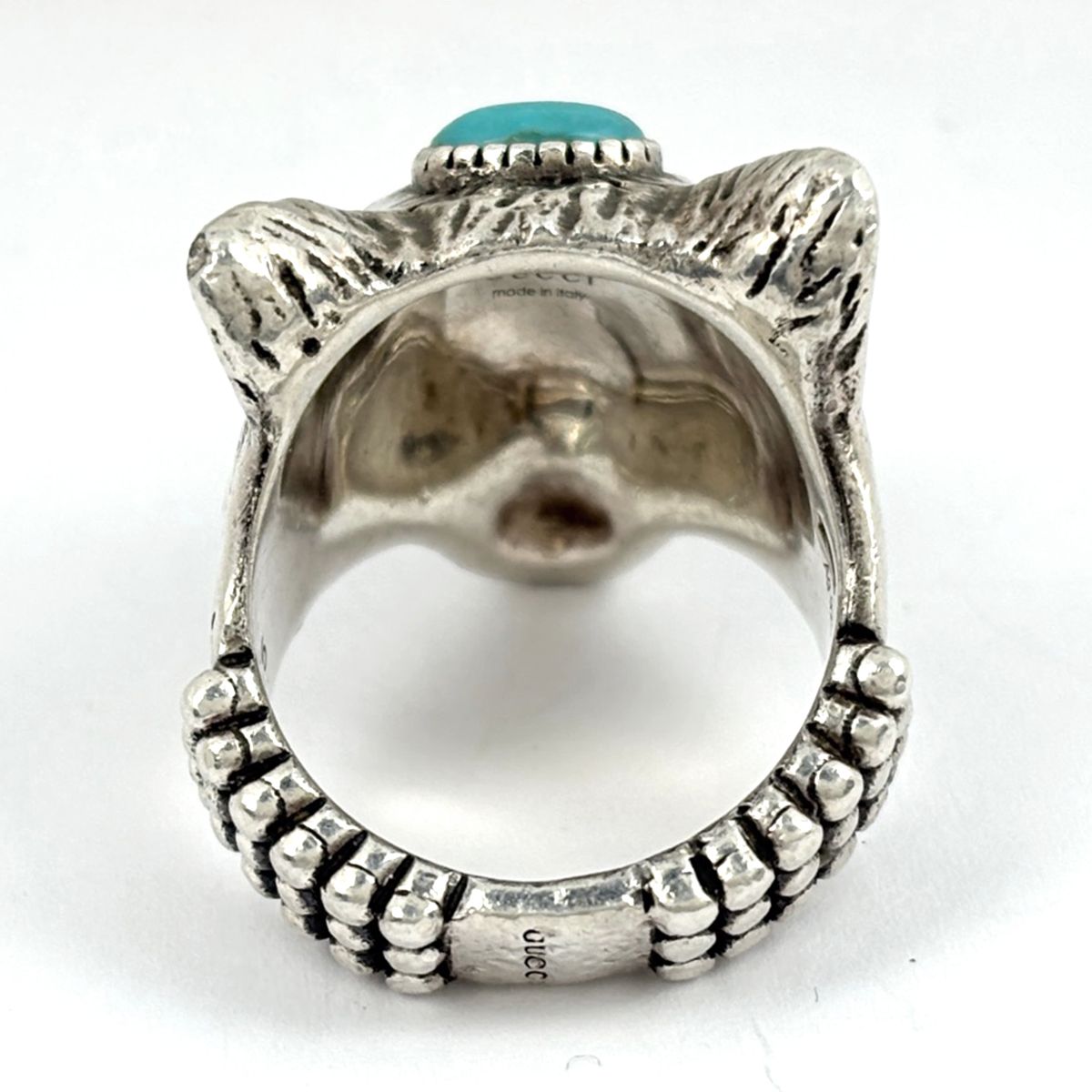 Gucci Anga Forest Wolf Head Ring 925 Sterling Silver