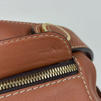 Loewe Logo Shoulder Bag Leather Brown — view 4