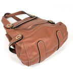 Loewe Logo Shoulder Bag Leather Brown — view 2