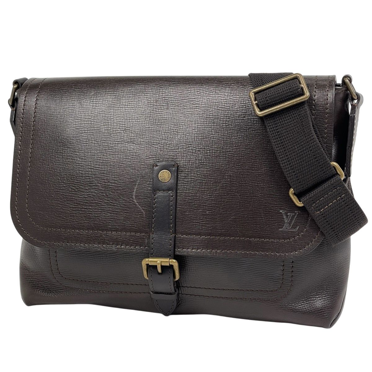 Louis Vuitton Omaha Crossbody Shoulder Bag Utah Leather Cafe