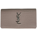 Saint Laurent Logo Bifold Wallet Leather Pink
