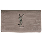 Saint Laurent Logo Bifold Wallet Leather Pink